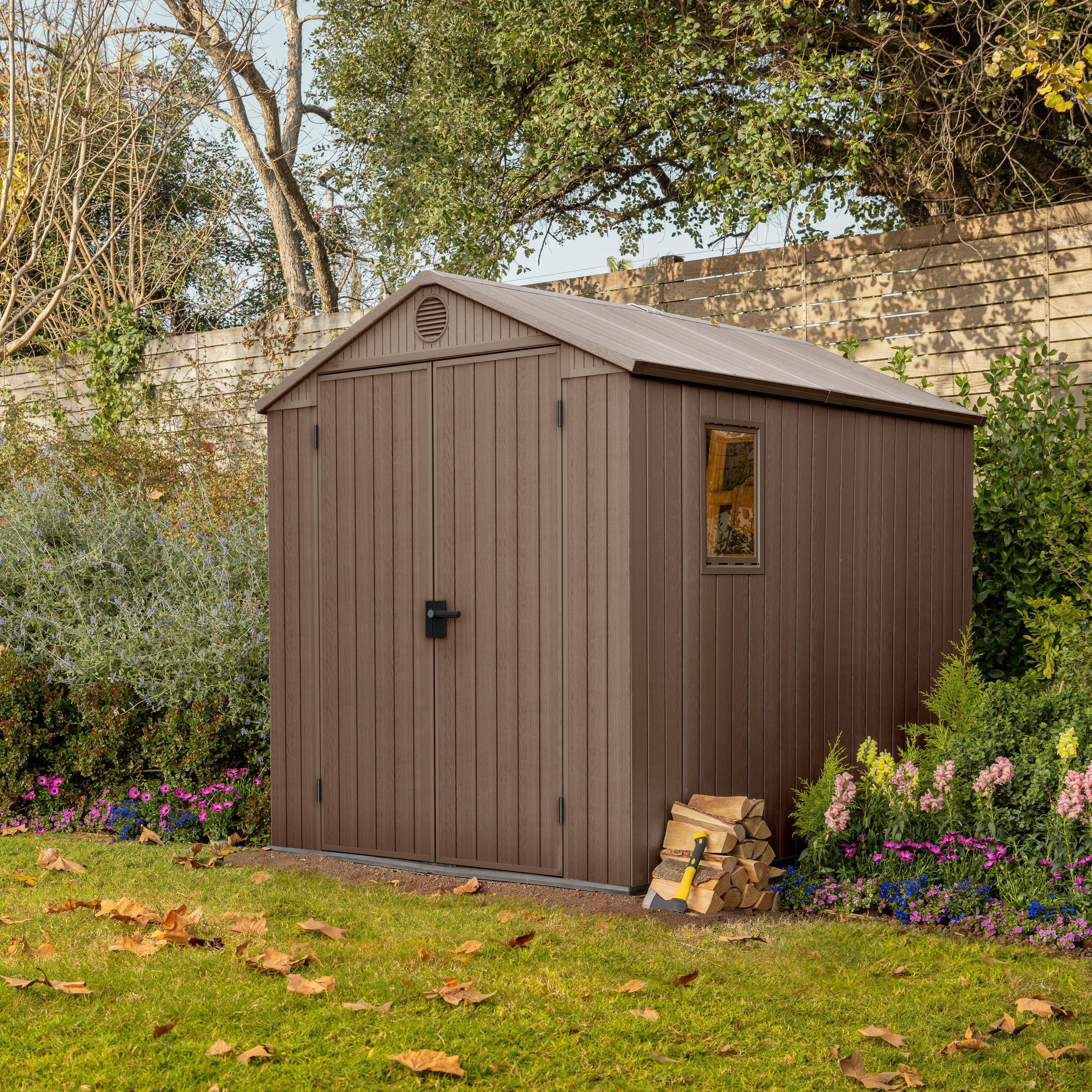 Keter Darwin 6x8 ft. Durable Resin Outdoor Storage Shed With Floor